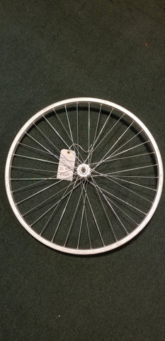 Used: 26" alloy front wheel. QR single wall rim