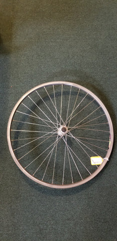 Used: 26" steel quick release front wheel.
